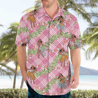 Lokelani Pink Palaka Hula Girls Seamless Hawaii Aloha Hawaiian Shirt LT7 - Polynesian Pride