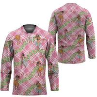 Lokelani Pink Palaka Hula Girls Seamless Hawaii Aloha Hockey Jersey LT7 - Polynesian Pride
