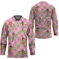Lokelani Pink Palaka Hula Girls Seamless Hawaii Aloha Hockey Jersey - Polynesian Pride