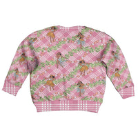 Lokelani Pink Palaka Hula Girls Seamless Hawaii Aloha Kid Ugly Christmas Sweater - Polynesian Pride