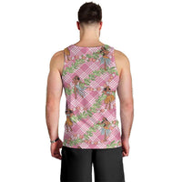 Lokelani Pink Palaka Hula Girls Seamless Hawaii Aloha Men Tank Top - Polynesian Pride