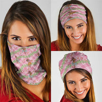 Lokelani Pink Palaka Hula Girls Seamless Hawaii Aloha Neck Gaiter - Polynesian Pride