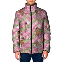 Lokelani Pink Palaka Hula Girls Seamless Hawaii Aloha Padded Jacket - Polynesian Pride