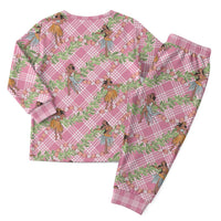 Lokelani Pink Palaka Hula Girls Seamless Hawaii Aloha Christmas Pajama Set - Polynesian Pride