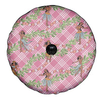 Lokelani Pink Palaka Hula Girls Seamless Hawaii Aloha Spare Tire Cover - Polynesian Pride