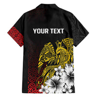 Personalized Papua New Guinea 50th Independence Anniversary Family Matching Puletasi and Hawaiian Shirt Oro Tapa Mix Plumeria
