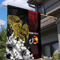Personalized Papua New Guinea 50th Independence Anniversary Garden Flag Oro Tapa Mix Plumeria LT7 - Polynesian Pride