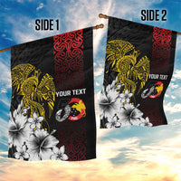 Personalized Papua New Guinea 50th Independence Anniversary Garden Flag Oro Tapa Mix Plumeria LT7 - Polynesian Pride