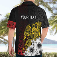 Personalized Papua New Guinea 50th Independence Anniversary Hawaiian Shirt Oro Tapa Mix Plumeria LT7 - Polynesian Pride