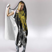 Personalized Papua New Guinea 50th Independence Anniversary Hooded Blanket Oro Tapa Mix Plumeria LT7 - Polynesian Pride