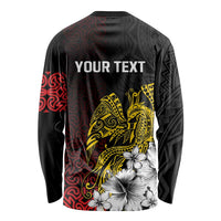Personalized Papua New Guinea 50th Independence Anniversary Long Sleeve Shirt Oro Tapa Mix Plumeria LT7 - Polynesian Pride