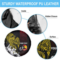 Personalized Papua New Guinea 50th Independence Anniversary Spare Tire Cover Oro Tapa Mix Plumeria