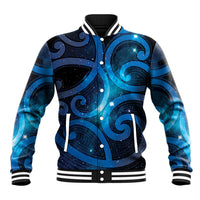 New Zealand Maori Matariki Baseball Jacket Galaxy Kowhaiwhai LT7 Unisex Galaxy - Polynesian Pride
