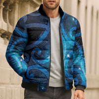New Zealand Maori Matariki Bomber Puffer Jacket Galaxy Kowhaiwhai LT7 - Polynesian Pride