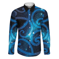 New Zealand Maori Matariki Family Matching Tank Maxi Dress and Hawaiian Shirt Galaxy Kowhaiwhai