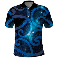 New Zealand Maori Matariki Polo Shirt Galaxy Kowhaiwhai LT7 Galaxy - Polynesian Pride