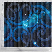 New Zealand Maori Matariki Shower Curtain Galaxy Kowhaiwhai LT7 - Polynesian Pride