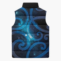 New Zealand Maori Matariki Sleeveless Puffer Jacket Galaxy Kowhaiwhai LT7 - Polynesian Pride