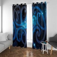 New Zealand Maori Matariki Window Curtain Galaxy Kowhaiwhai LT7 With Grommets Galaxy - Polynesian Pride