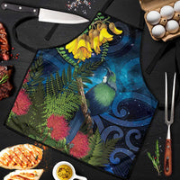 Tui Bird New Zealand Starry Sky Apron Maori Koru LT7 Galaxy - Polynesian Pride