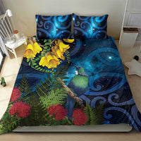 Tui Bird New Zealand Starry Sky Bedding Set Maori Koru LT7 - Polynesian Pride