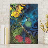 Tui Bird New Zealand Starry Sky Canvas Wall Art Maori Koru LT7 Without Frame Galaxy - Polynesian Pride