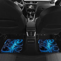 Tui Bird New Zealand Starry Sky Car Mats Maori Koru LT7 Set 2pcs - Back Galaxy - Polynesian Pride