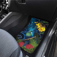 Tui Bird New Zealand Starry Sky Car Mats Maori Koru LT7 - Polynesian Pride