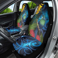 Tui Bird New Zealand Starry Sky Car Seat Cover Maori Koru LT7 - Polynesian Pride