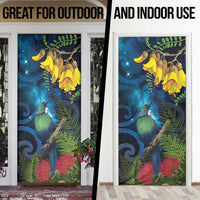 Tui Bird New Zealand Starry Sky Door Cover Maori Koru LT7 - Polynesian Pride