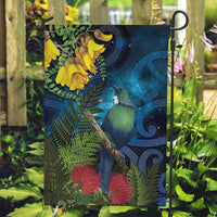 Tui Bird New Zealand Starry Sky Garden Flag Maori Koru LT7 Garden Flag Galaxy - Polynesian Pride