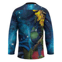 Tui Bird New Zealand Starry Sky Hockey Jersey Maori Koru LT7 - Polynesian Pride