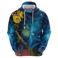 Tui Bird New Zealand Starry Sky Hoodie Maori Koru LT7 - Polynesian Pride