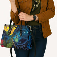 Tui Bird New Zealand Starry Sky Leather Bag Maori Koru LT7 - Polynesian Pride