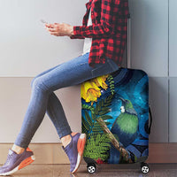 Tui Bird New Zealand Starry Sky Luggage Cover Maori Koru LT7 - Polynesian Pride