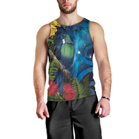 Tui Bird New Zealand Starry Sky Men Tank Top Maori Koru LT7 - Polynesian Pride