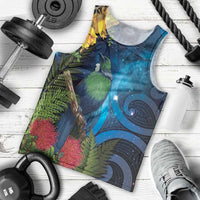 Tui Bird New Zealand Starry Sky Men Tank Top Maori Koru LT7 - Polynesian Pride