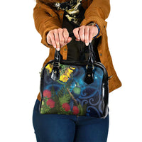 Tui Bird New Zealand Starry Sky Shoulder Handbag Maori Koru LT7 One Size Galaxy - Polynesian Pride