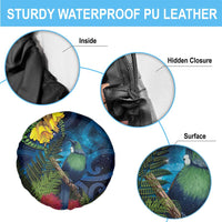 Tui Bird New Zealand Starry Sky Spare Tire Cover Maori Koru LT7 - Polynesian Pride