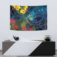 Tui Bird New Zealand Starry Sky Tapestry Maori Koru LT7 - Polynesian Pride