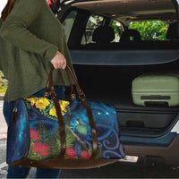 Tui Bird New Zealand Starry Sky Travel Bag Maori Koru