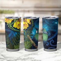 Tui Bird New Zealand Starry Sky Tumbler Cup Maori Koru LT7 - Polynesian Pride