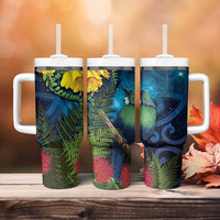 Tui Bird New Zealand Starry Sky Tumbler With Handle Maori Koru LT7 - Polynesian Pride