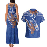 Yokwe Marshall Islands Personalized Couples Matching Tank Maxi Dress and Hawaiian Shirt Jemenei Day - Seashell Necklace