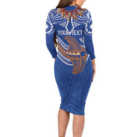 Yokwe Marshall Islands Personalized Family Matching Long Sleeve Bodycon Dress and Hawaiian Shirt Jemenei Day - Seashell Necklace
