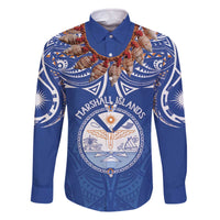 Yokwe Marshall Islands Personalized Family Matching Off The Shoulder Long Sleeve Dress and Hawaiian Shirt Jemenei Day - Seashell Necklace