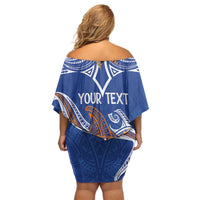 Yokwe Marshall Islands Personalized Off Shoulder Short Dress Jemenei Day - Seashell Necklace