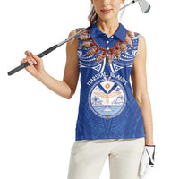 Yokwe Marshall Islands Personalized Women Sleeveless Polo Shirt Jemenei Day - Seashell Necklace