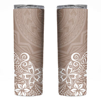 Hawaii Skinny Tumbler Plumeria Beige Curves