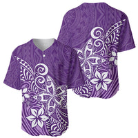 Polynesia Baseball Jersey Plumeria Purple Curves LT7 - Polynesian Pride